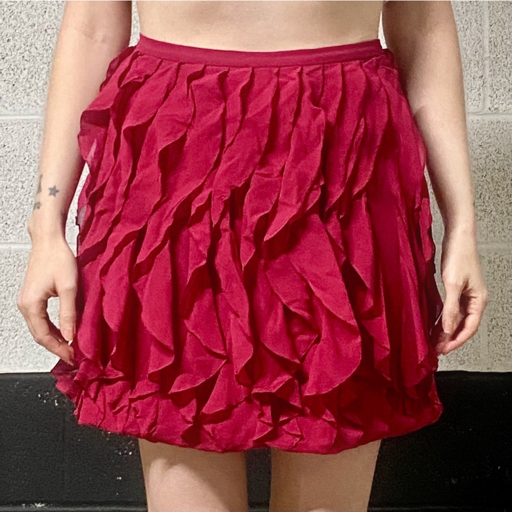 Club Monaco Chiffon Ruffled Mini Skirt Size 4